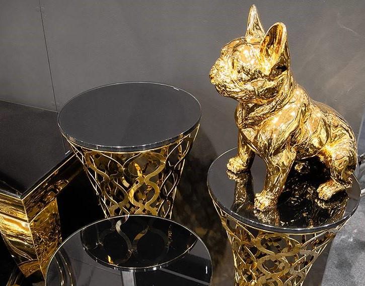 Figura buldog francuski złoty