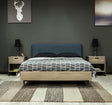 Flow FLOQ01 Łóżko tapicerowane 140cm + 2 szafki nocne B02A