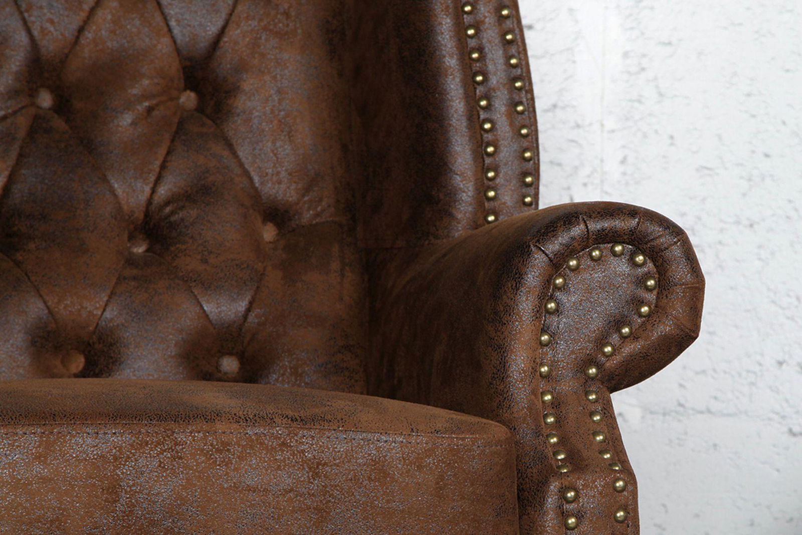 Fotel CHESTERFIELD brąz antyczny / 19448  / INVICTA INTERIOR