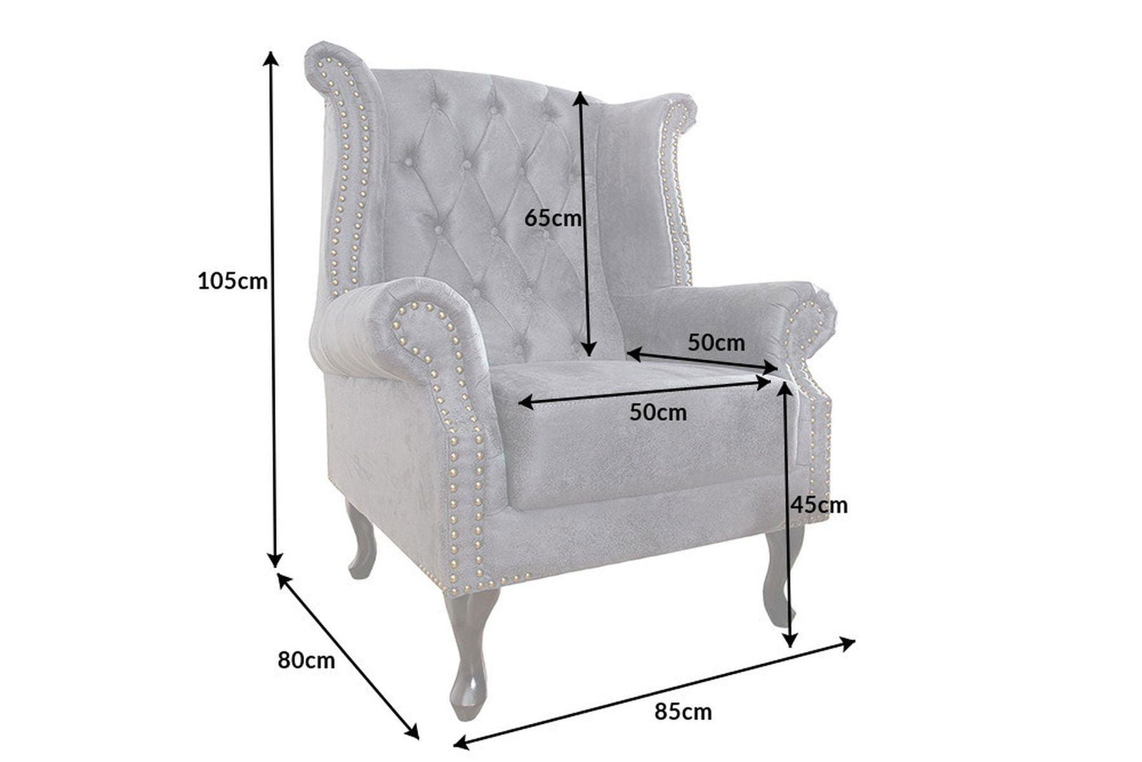 Fotel CHESTERFIELD brąz szary / 37473  / INVICTA INTERIOR