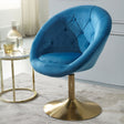 Fotel wypoczynkowy obrotowy Club Chair Velvet niebieski Wohnling / WL6.301