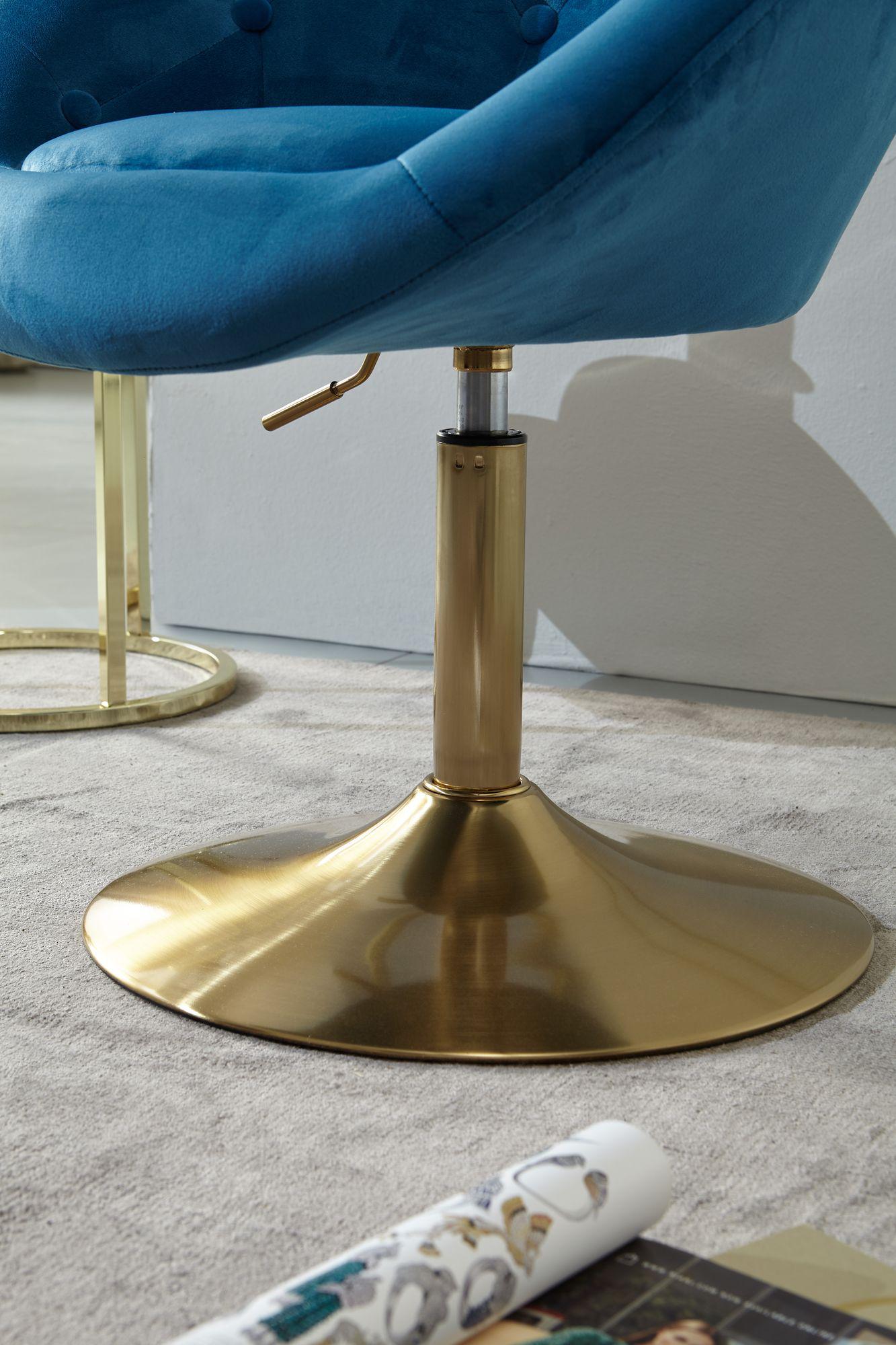 Fotel wypoczynkowy obrotowy Club Chair Velvet niebieski Wohnling / WL6.301