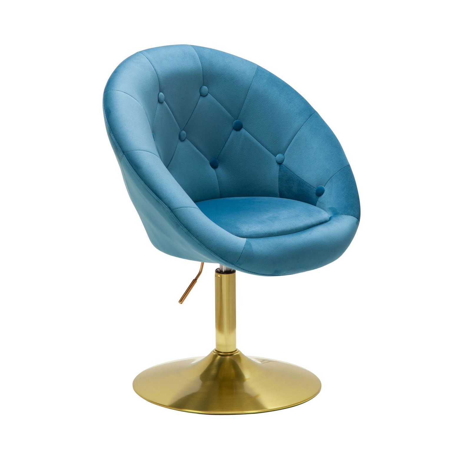 Fotel wypoczynkowy obrotowy Club Chair Velvet niebieski Wohnling / WL6.301