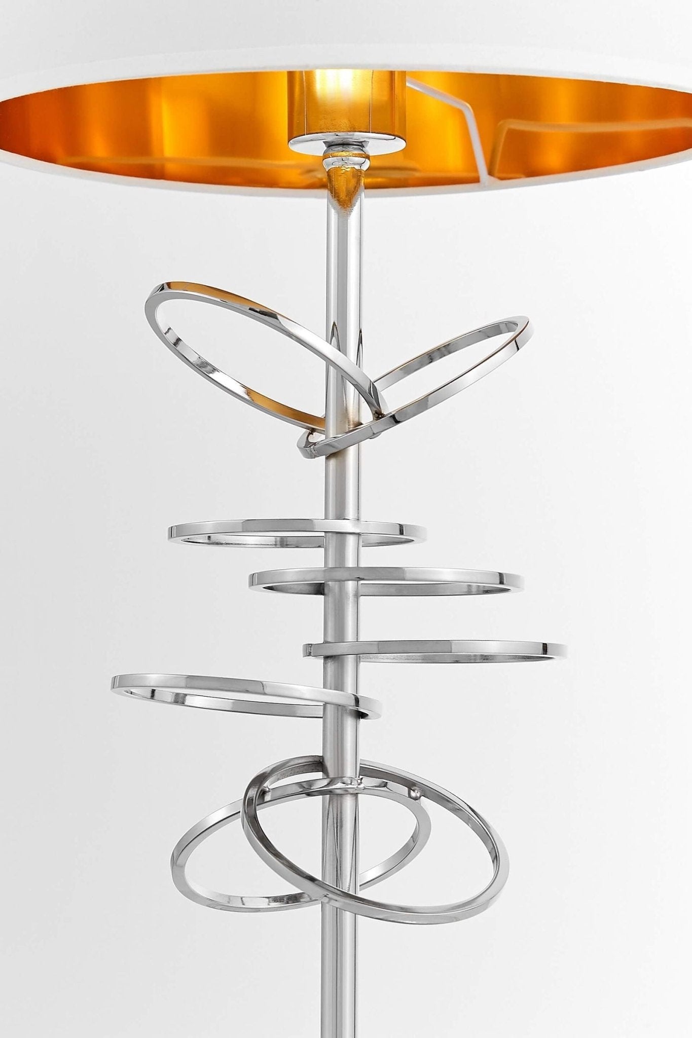 GLAMOUR LAMPA NOCNA BIAŁO - CHROMOWANA MILARI