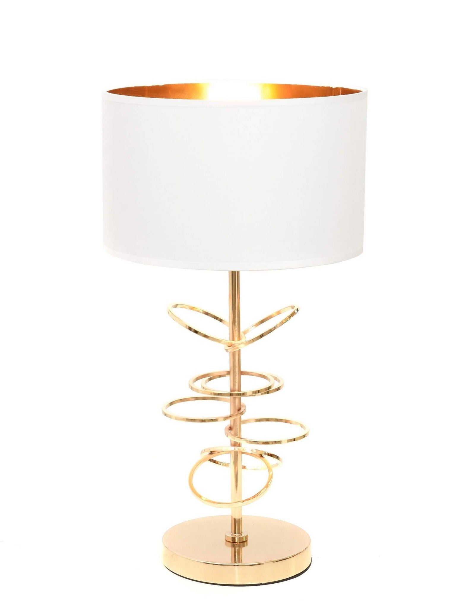 GLAMOUR LAMPA NOCNA BIAŁO-ZŁOTA MILARI
