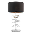GLAMOUR LAMPA NOCNA CZARNO-CHROMOWANA MILARI