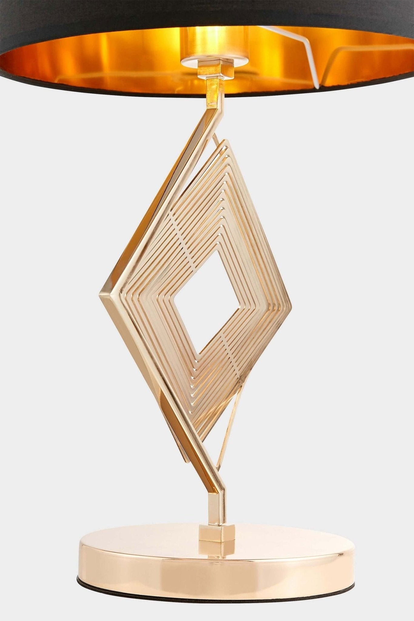 GLAMOUR LAMPA NOCNA CZARNO - ZŁOTA BENARDI