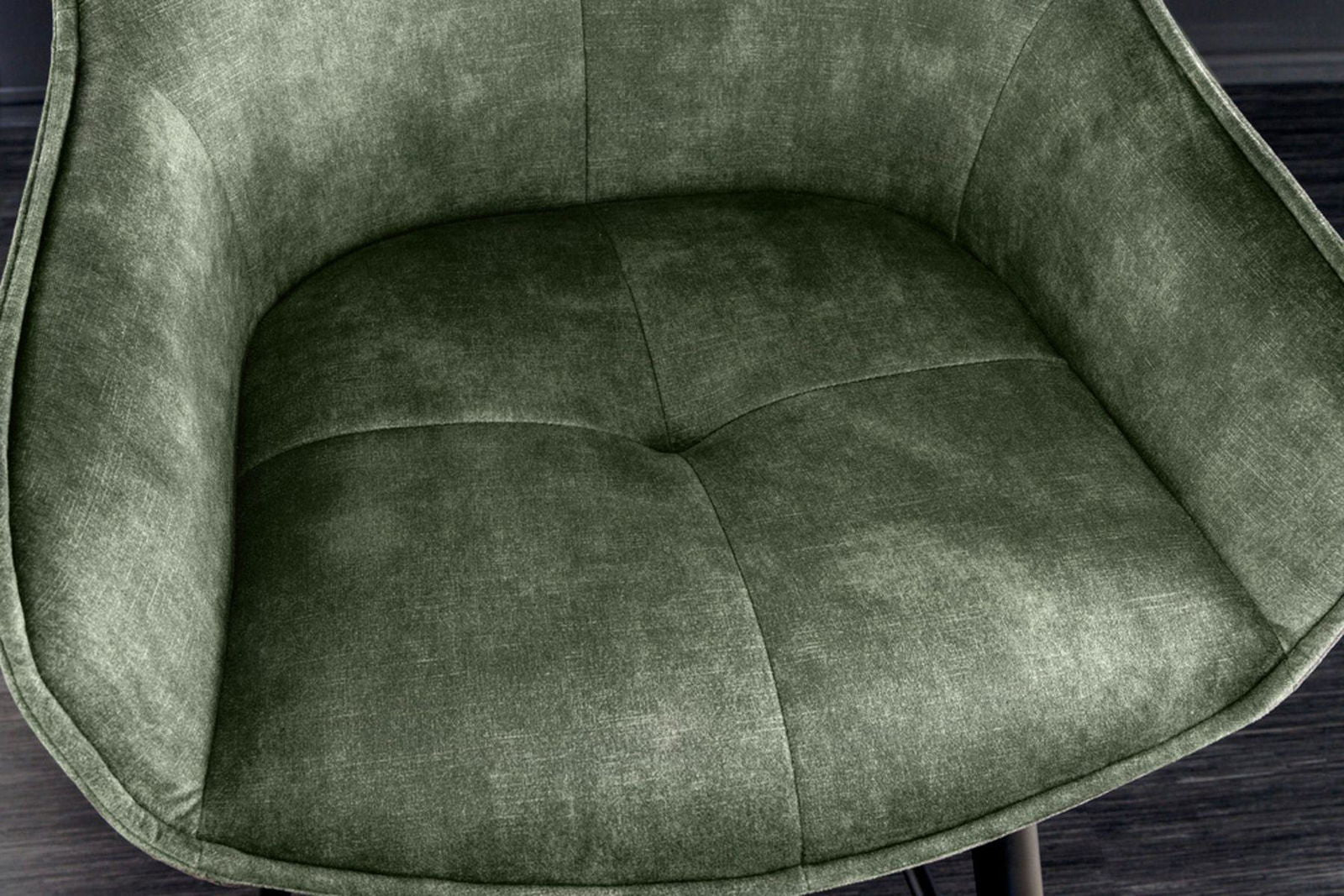 HOKER / KRZESŁO BAROWE EUPHORIA ZIELONY AKSAMIT / 43688 / INVICTA INTERIOR