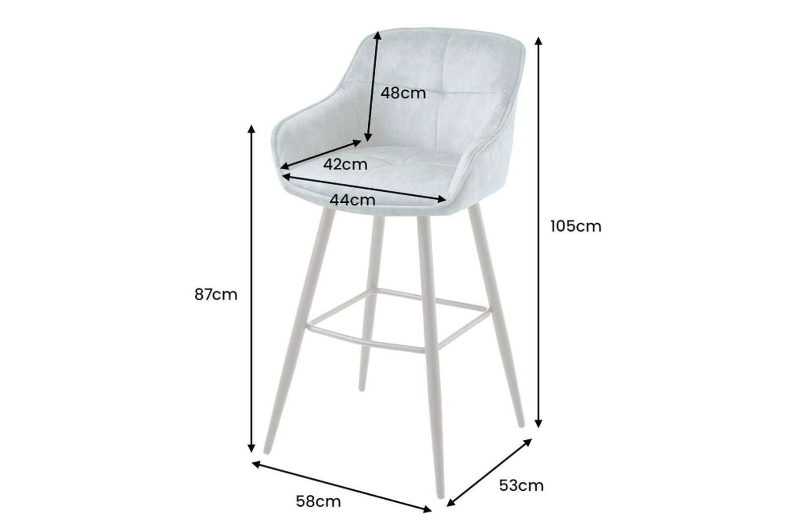 HOKER / KRZESŁO BAROWE EUPHORIA ŻÓŁTY AKSAMIT / 43687 / INVICTA INTERIOR