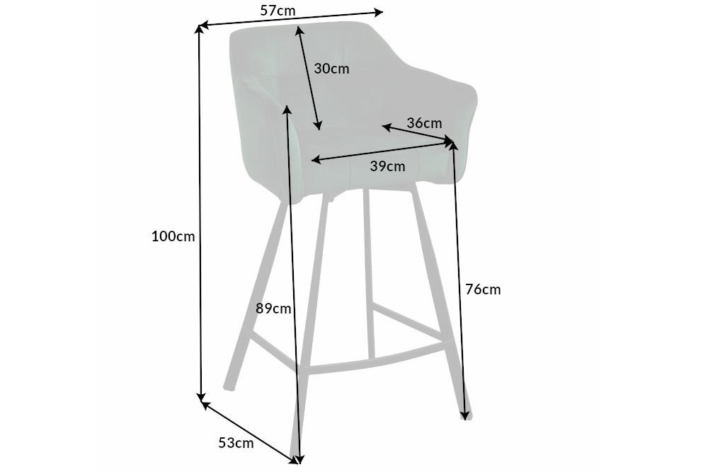 HOKER BAROWY LOFT ŻÓŁTY AKSAMIT / 40308  / INVICTA INTERIOR