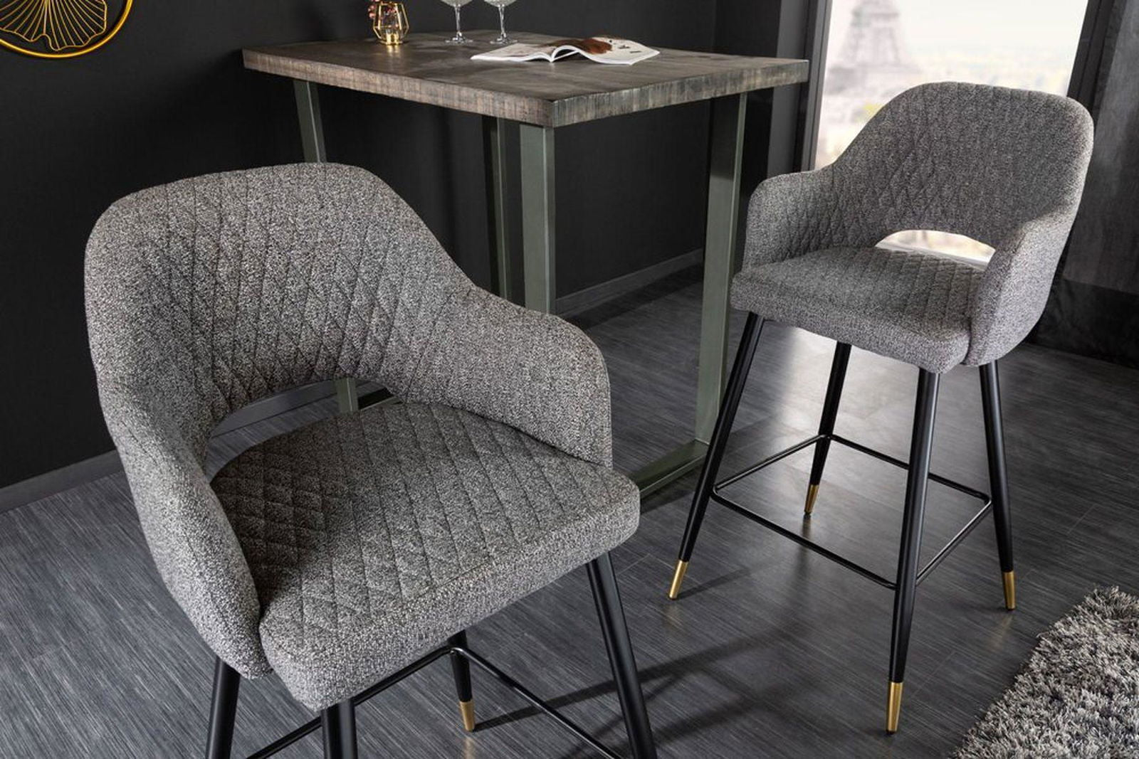 HOKER PARIS TKANINA STRUKTURALNA AKSAMIT JASNOSZARY  / 41513  / INVICTA INTERIOR