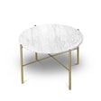 Inger Gold stolik z marmurowym blatem Bianco Carrara 70 cm / MH