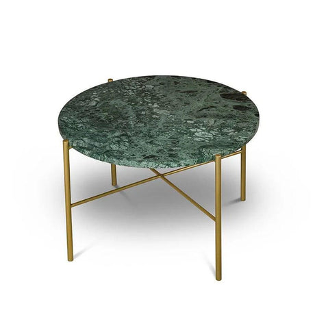 Inger stolik z marmurowym blatem Verde Guatemala 70 cm / MH
