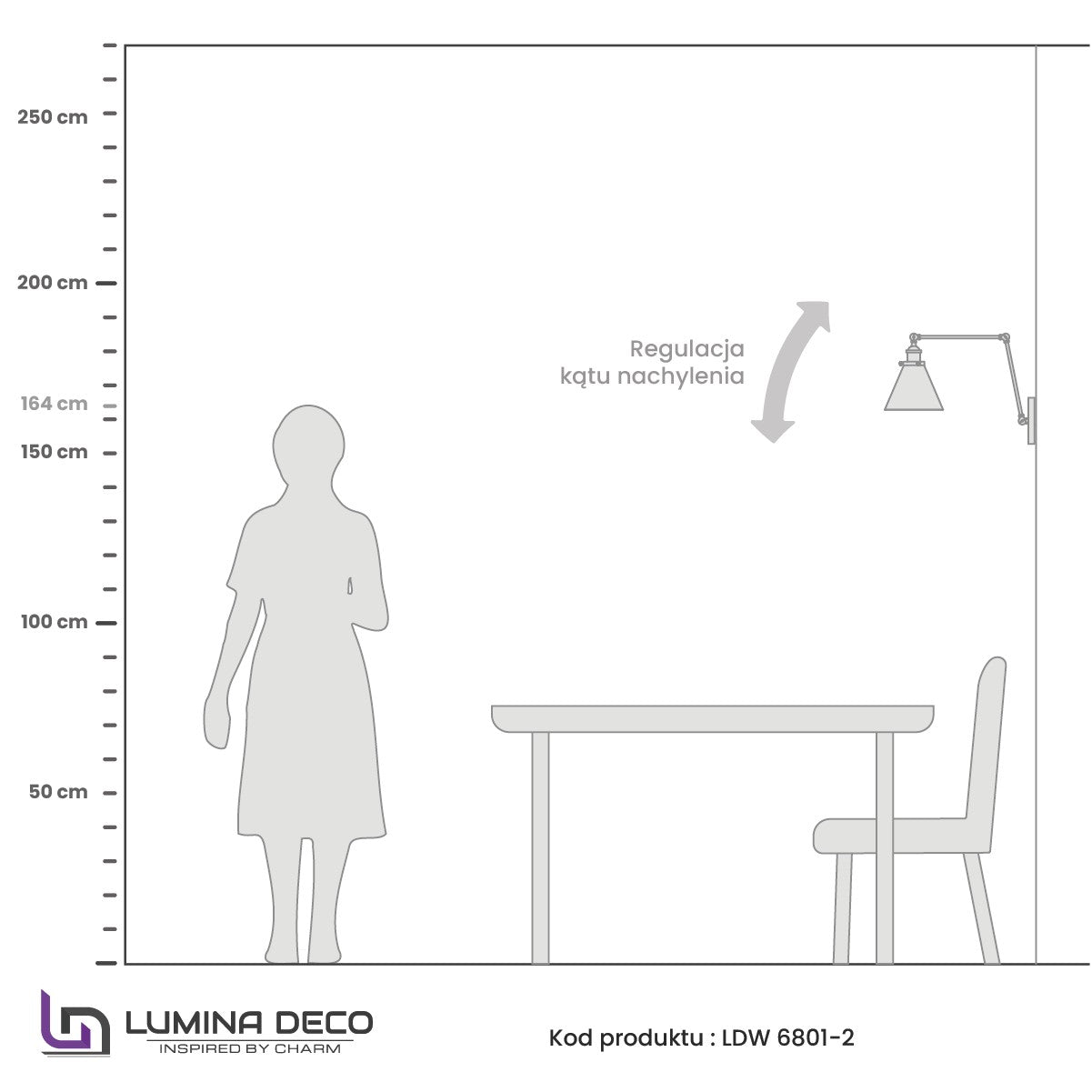 KINKIET LAMPA ŚCIENNA LOFT NUBI PRO GREY W2