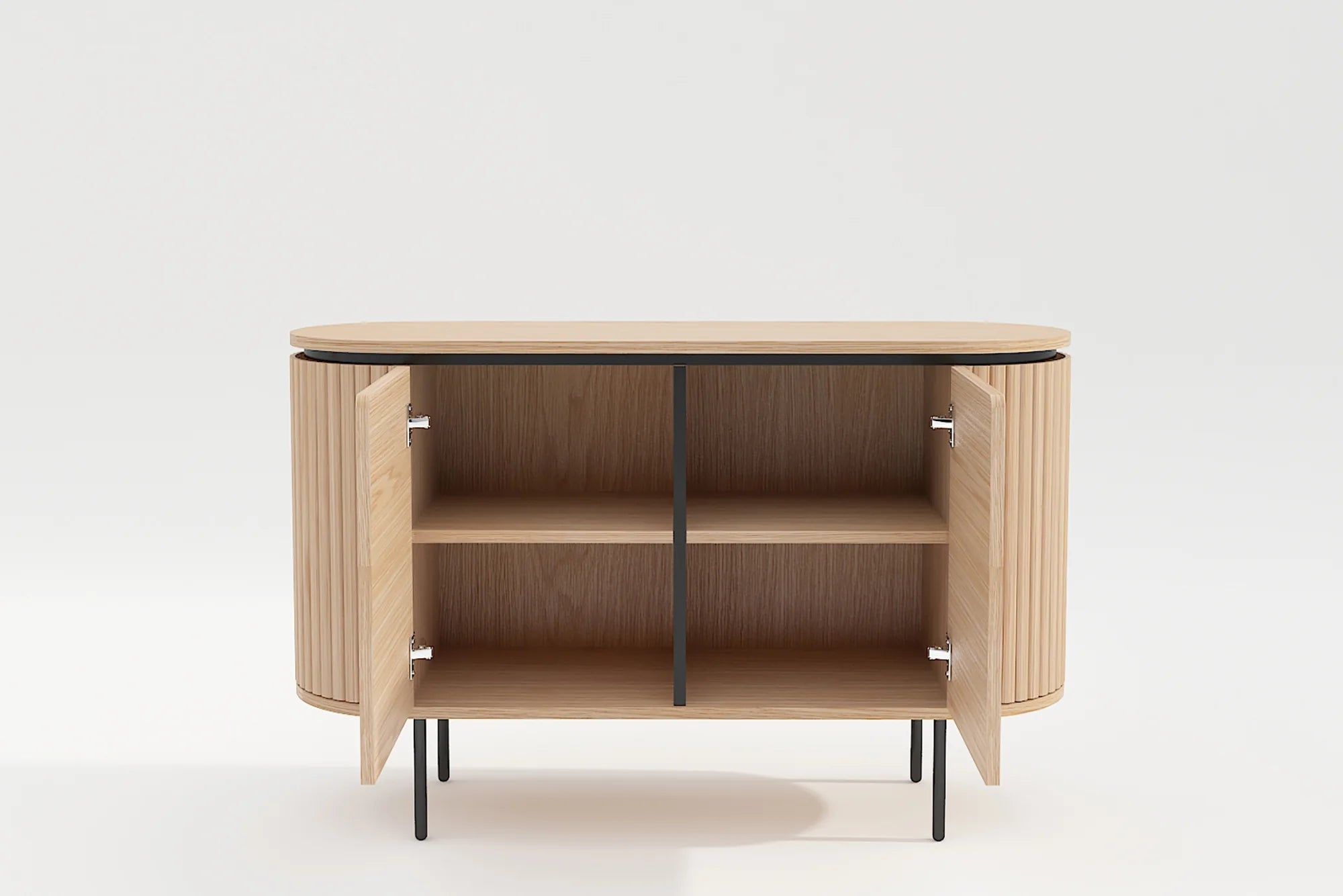 Komoda z MDF wykończona fornirem dębowym – klasyka w lekkiej formie