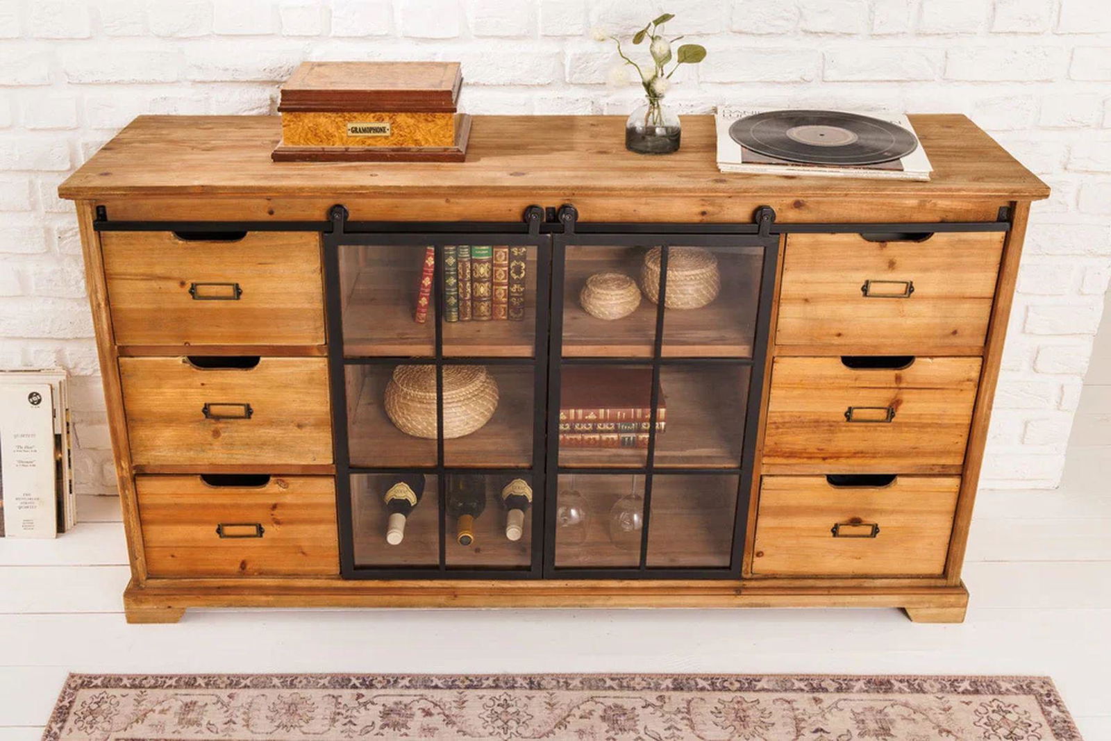 KOMODA HERITAGE OPTYKA DREWNO JODŁA 148 CM / 40881  / INVICTA INTERIOR