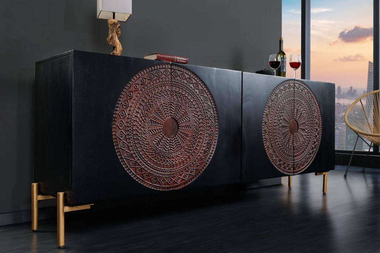 KOMODA MANDALA 160 CM MANGO 41121  / INVICTA INTERIOR