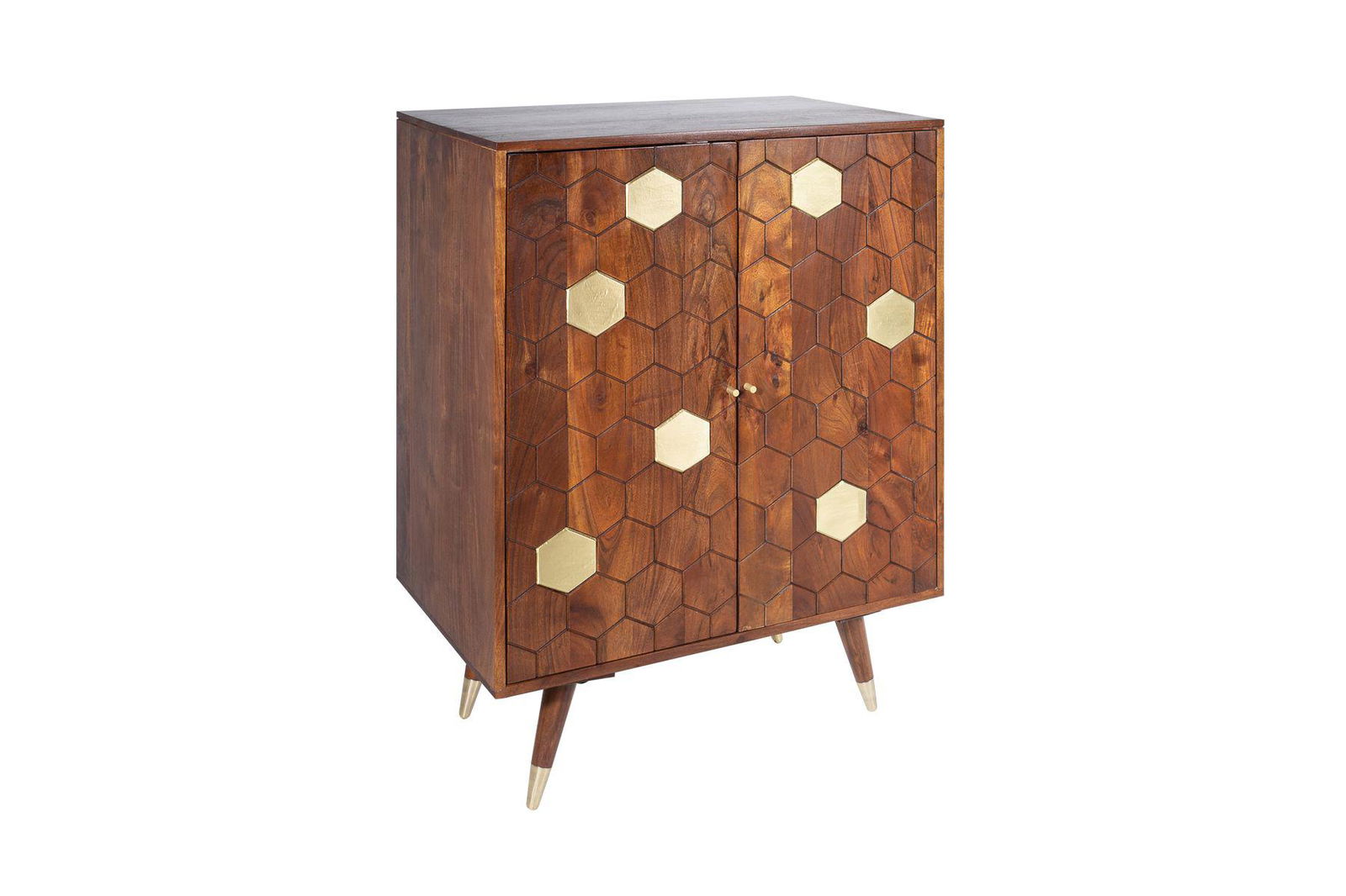 KOMODA MYSTIC LIVING 75 cm akacja gold / 39951 / INVICTA INTERIOR