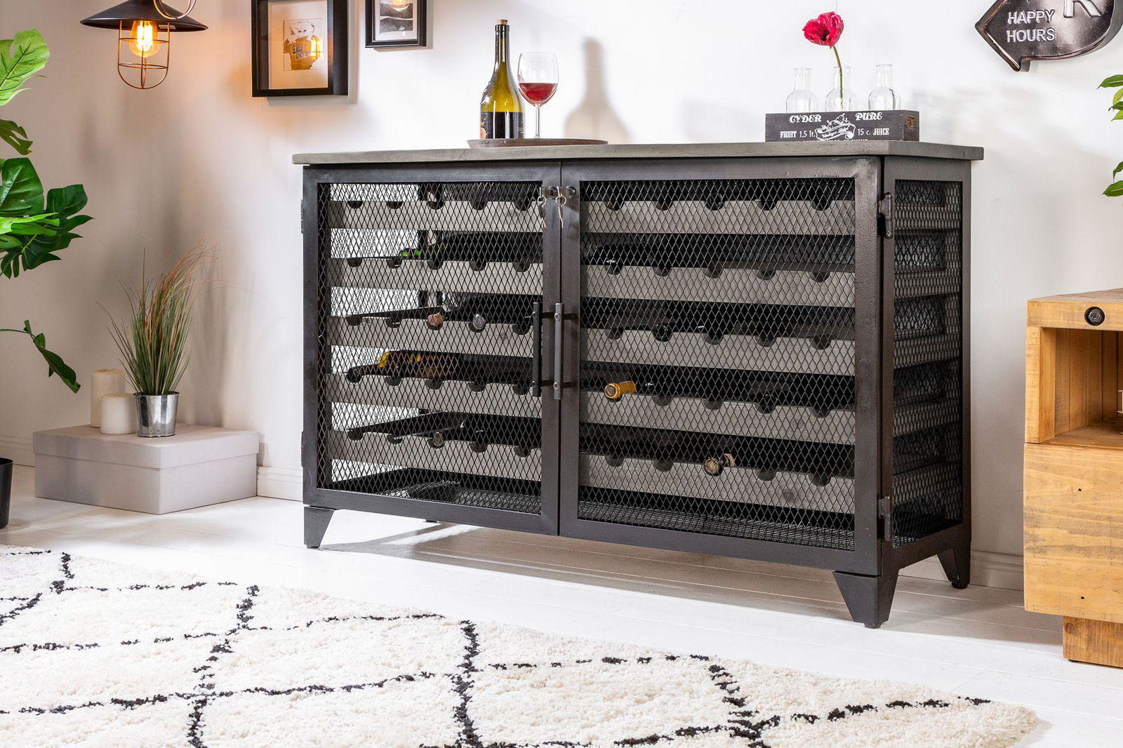 KOMODA NA WINVICTA INTERIORO BODEGA SOSNA SZARA / 40449   / INVICTA INTERIOR