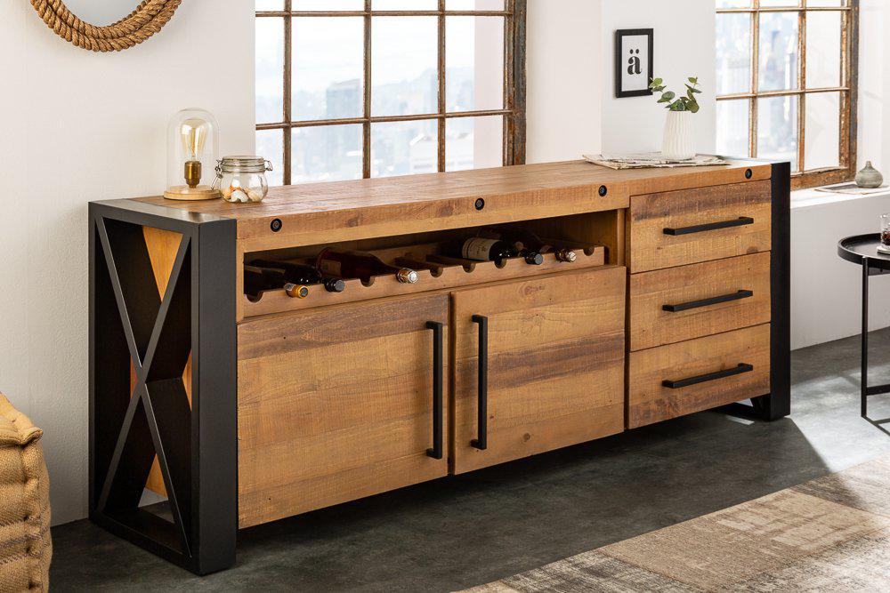 KOMODA THOR 195 CM NATURALNA SOSNA / 40683  / INVICTA INTERIOR