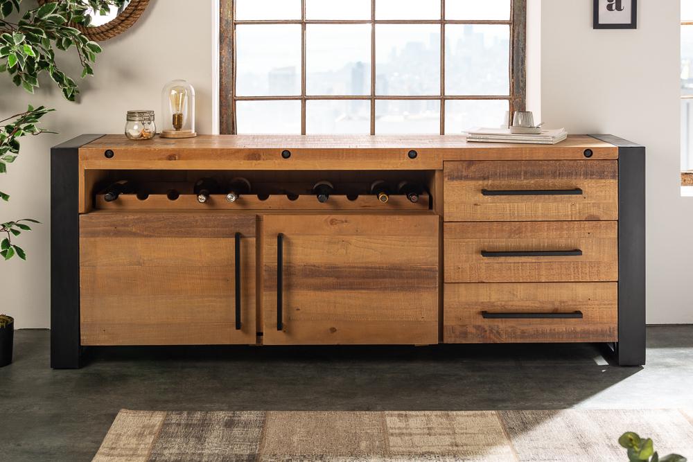 KOMODA THOR 195 CM NATURALNA SOSNA / 40683  / INVICTA INTERIOR