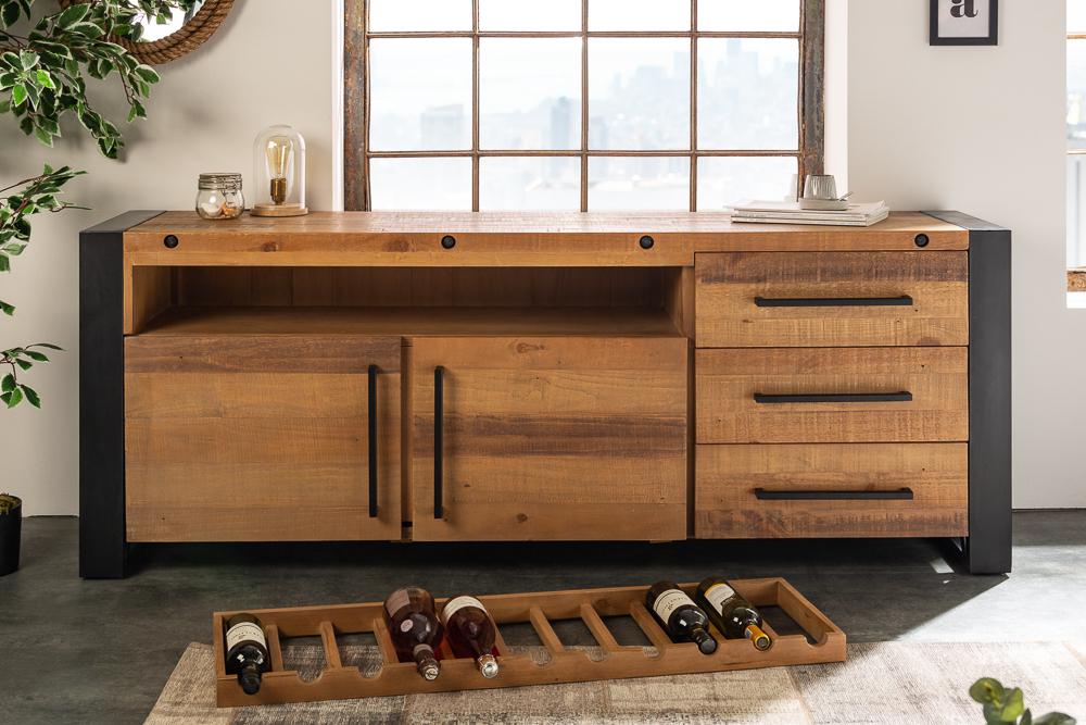 KOMODA THOR 195 CM NATURALNA SOSNA / 40683  / INVICTA INTERIOR