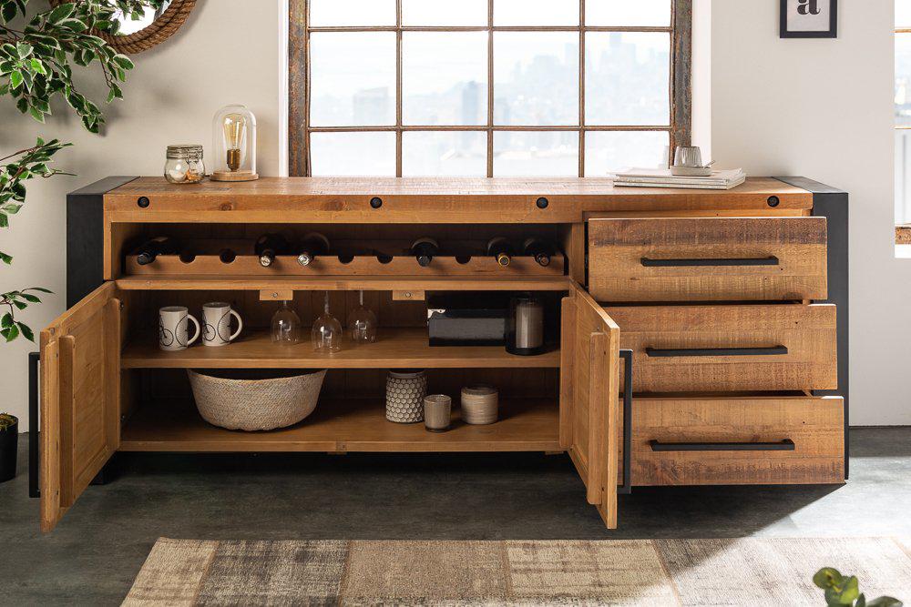 KOMODA THOR 195 CM NATURALNA SOSNA / 40683  / INVICTA INTERIOR