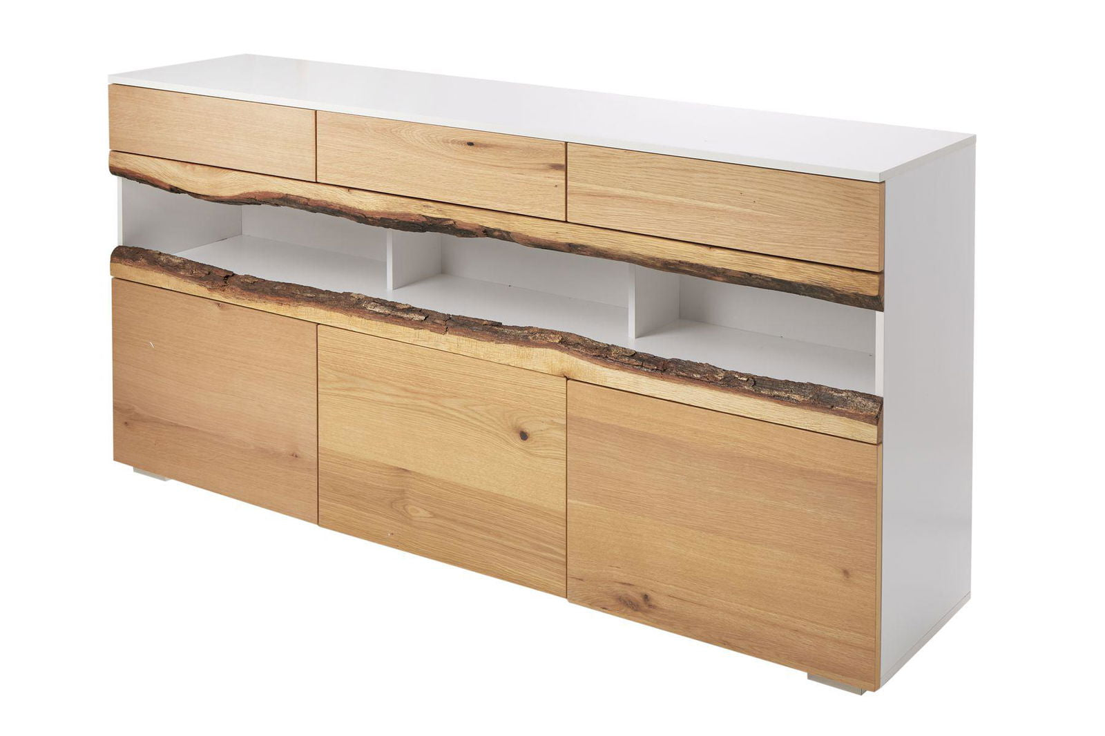 KOMODA WILD OAK 180 CM BIAŁA / DĄB NATURALNY 40063   / INVICTA INTERIOR