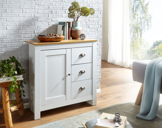 KOMODA WOHNLING BIAŁA 3 SZUFLADY / 1 DZRZWI / WL6.384