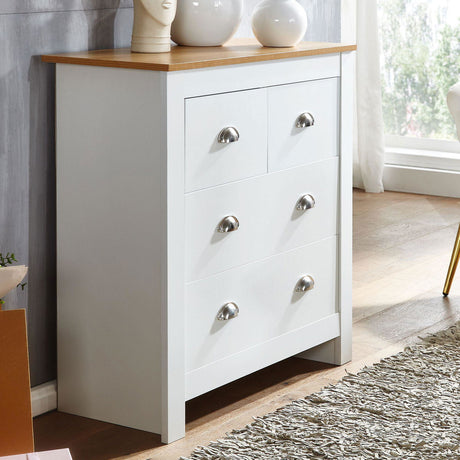 KOMODA WOHNLING BIAŁA 4 SZUFLADY / WL6.385