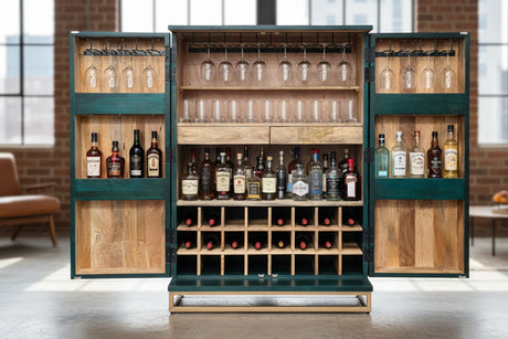 KOMODA WYSOKA BAREK SUNSET MANGO TURKUSOWA 95 CM / 48526 / INVICTA INTERIOR