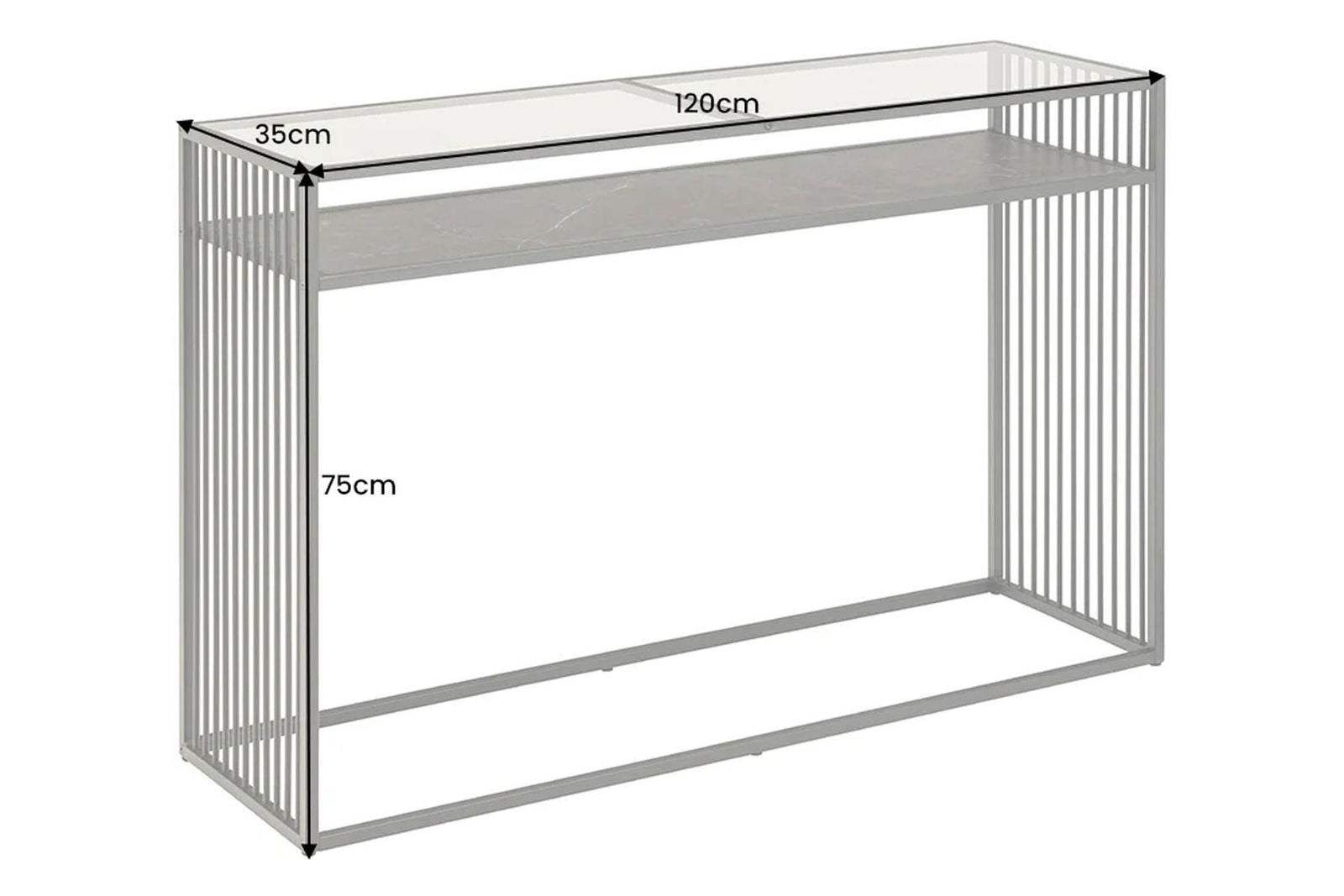 KONSOLA ARCHITECTURE CZARNA 120 CM / 43271 / INVICTA INTERIOR
