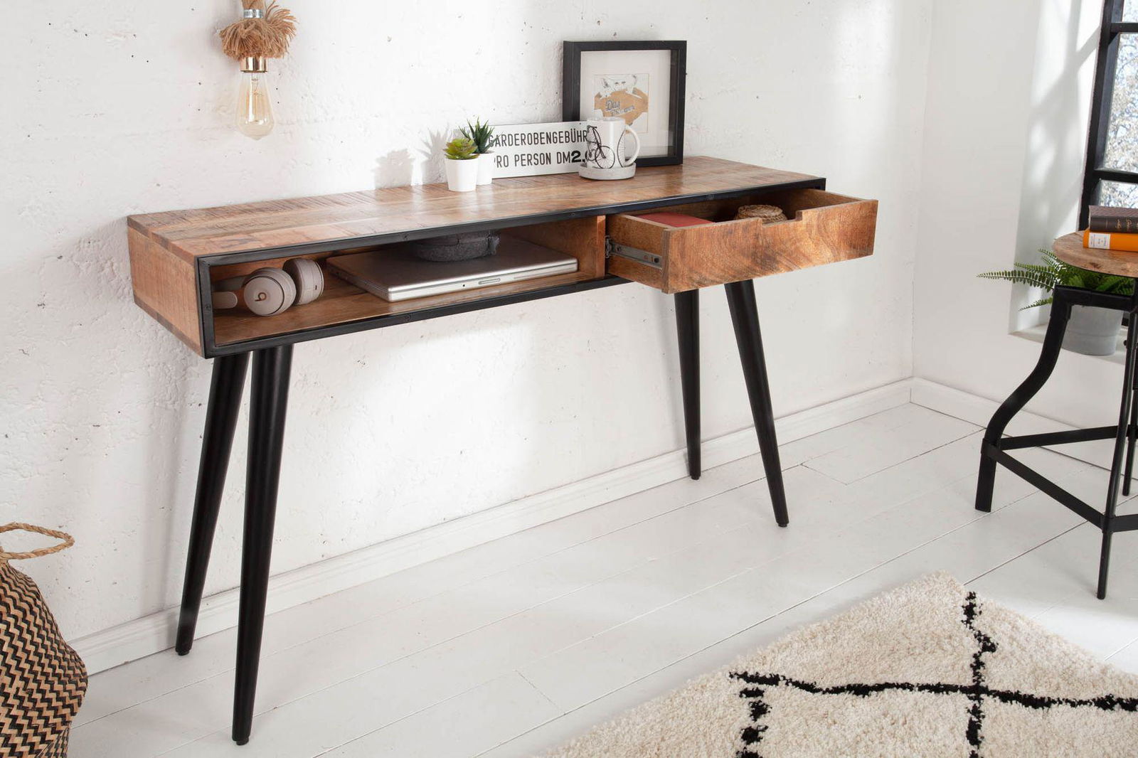 KONSOLA INDUSTRIAL 120 CM MANGO / 39651  / INVICTA INTERIOR