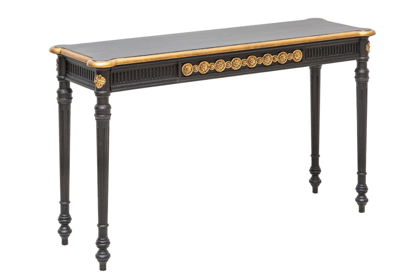 KONSOLA VENICE 125 CM CZARNE ZŁOTO / 40554  / INVICTA INTERIOR