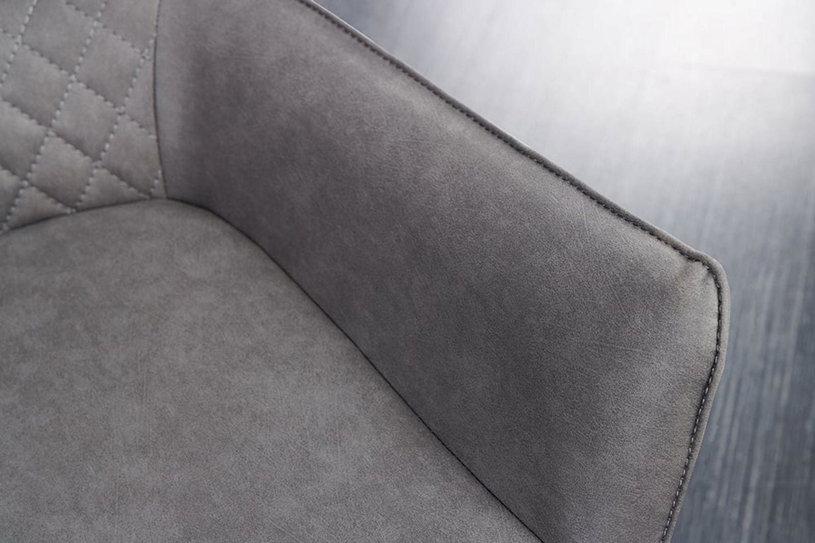 KRZESŁO ALPINE OBROTOWE SZARO BRĄZOWE MIKROFIBRA / 43718 / INVICTA INTERIOR