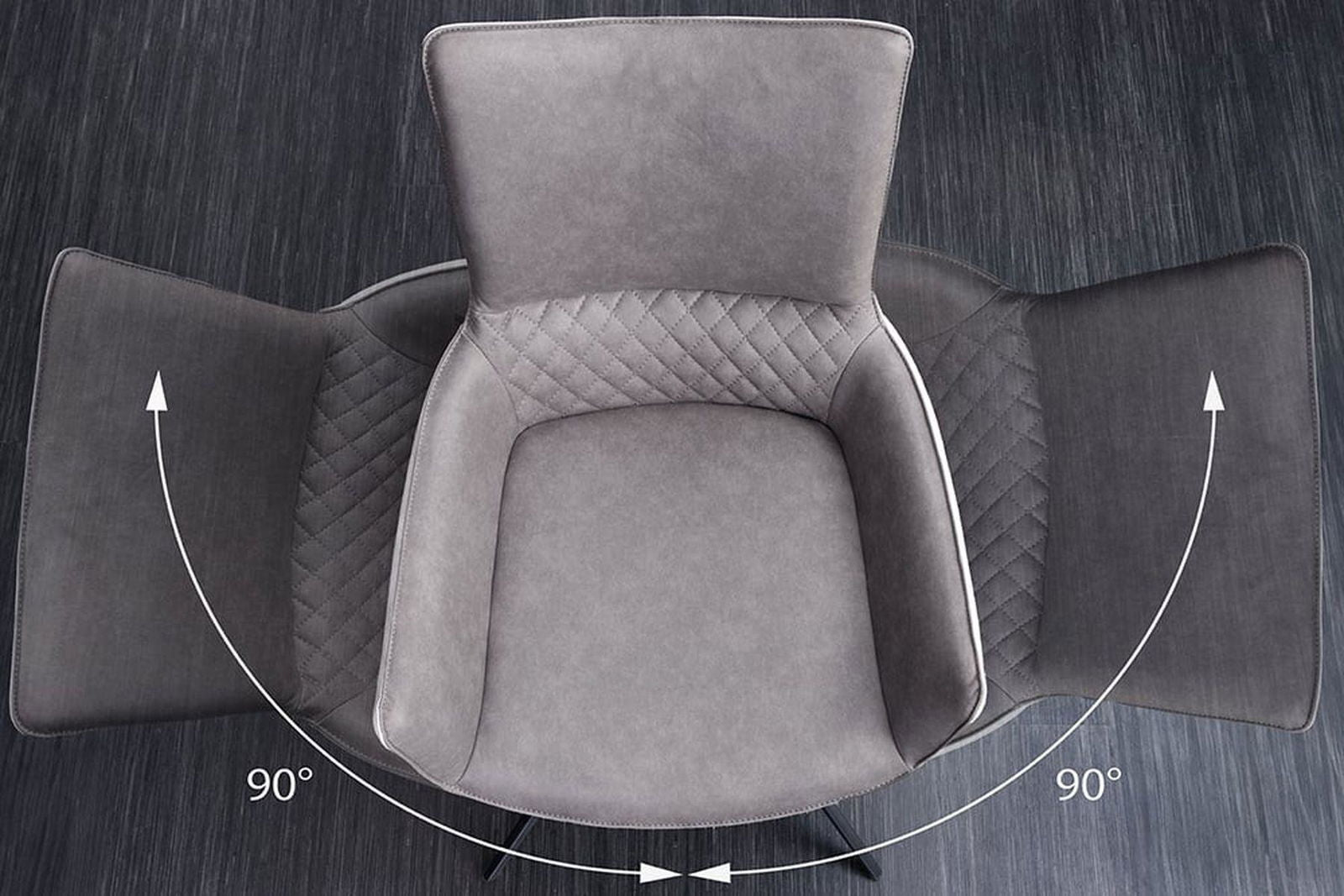 KRZESŁO ALPINE OBROTOWE SZARO ZIELONE MIKROFIBRA / 43719 / INVICTA INTERIOR