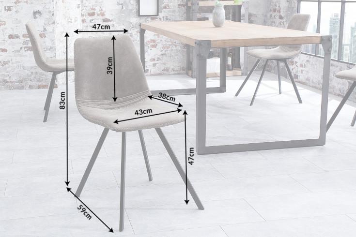 KRZESŁO AMSTERDAM SZARE / 38366 / INVICTA INTERIOR