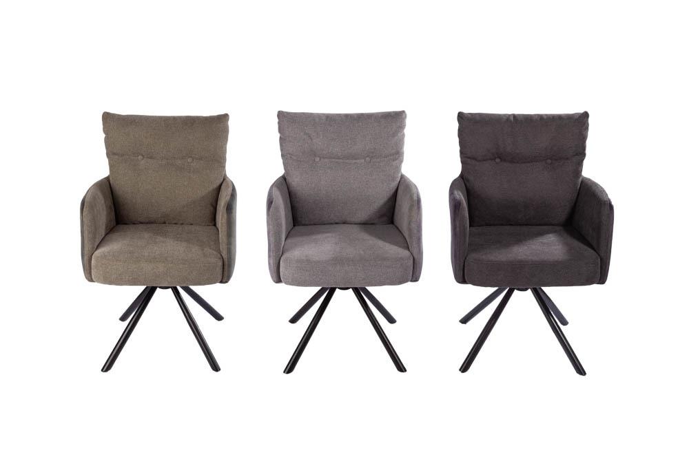 KRZESŁO BIG GEORGE Z OBROTOWYM SIEDZISKIEM SZARE / 40167 / INVICTA INTERIOR