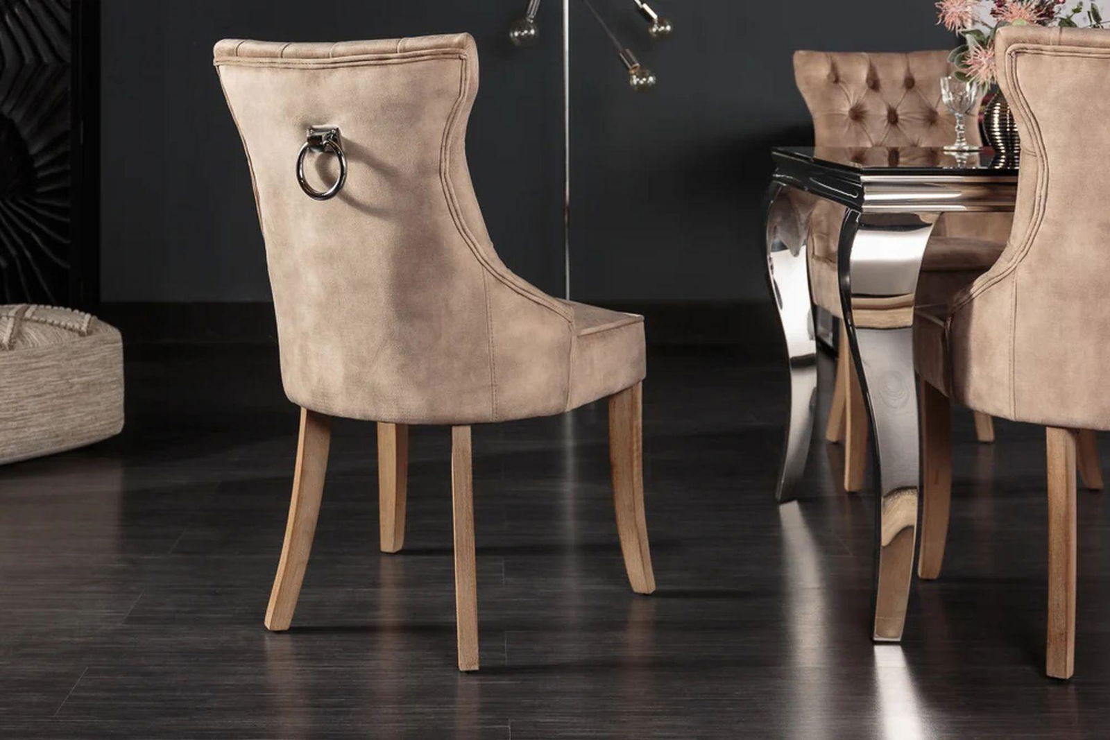 KRZESŁO CASTLE COFFE AKSAMIT / 40468 / INVICTA INTERIOR