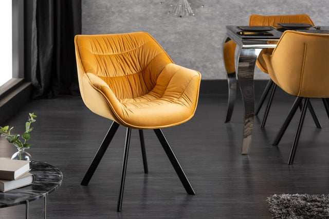 KRZESŁO DUTCH KOMFORT ŻÓŁTE / 40008 / INVICTA INTERIOR