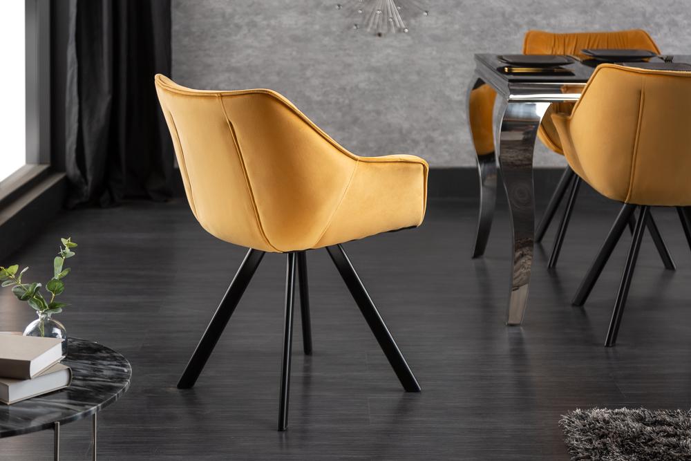 KRZESŁO DUTCH KOMFORT ŻÓŁTE / 40008 / INVICTA INTERIOR