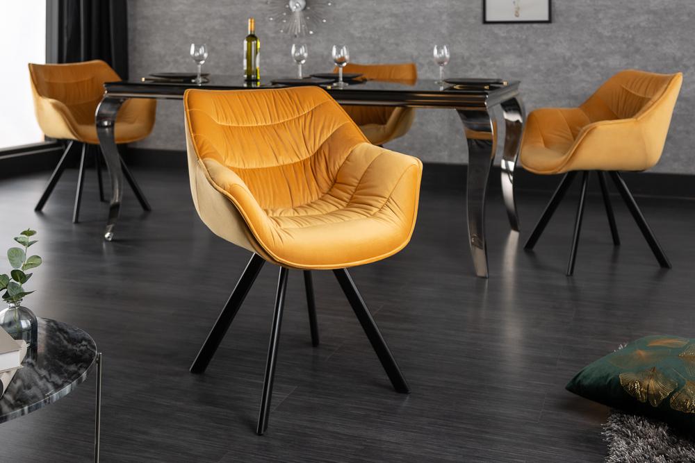 KRZESŁO DUTCH KOMFORT ŻÓŁTE / 40008 / INVICTA INTERIOR