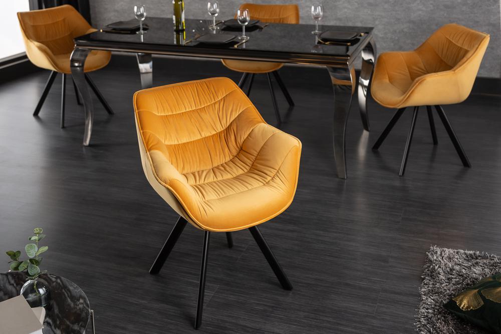 KRZESŁO DUTCH KOMFORT ŻÓŁTE / 40008 / INVICTA INTERIOR