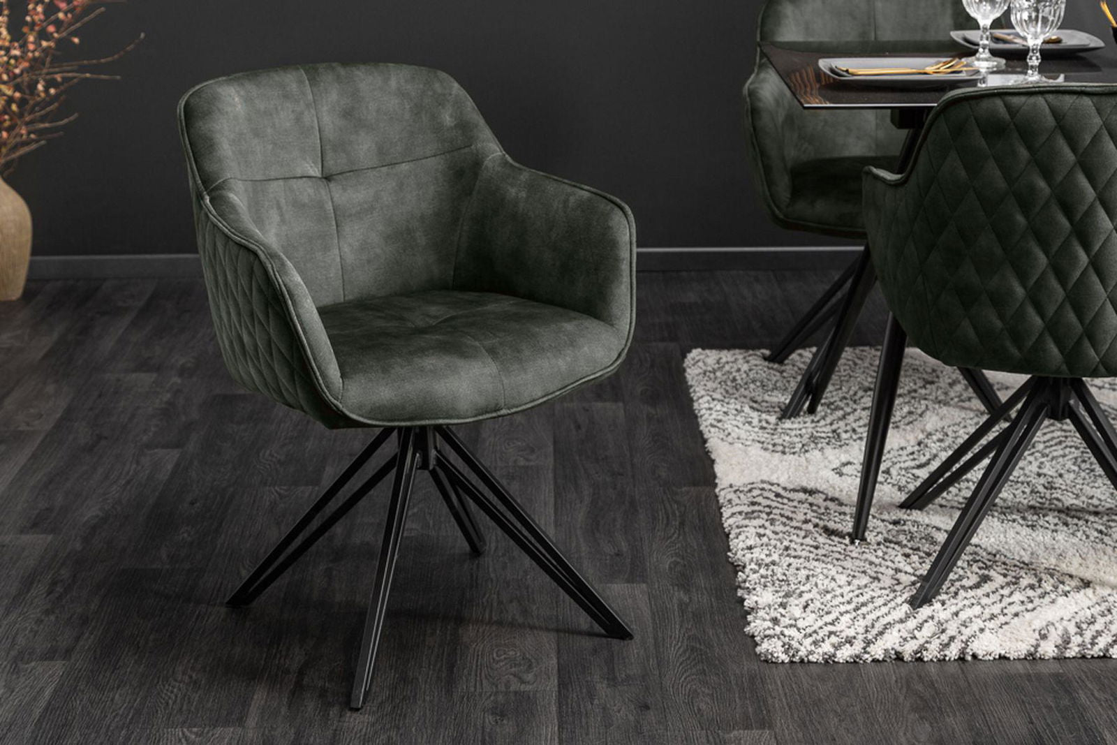 KRZESŁO EUPHORIA CIEMNA ZIELEŃ / 40261 / INVICTA INTERIOR