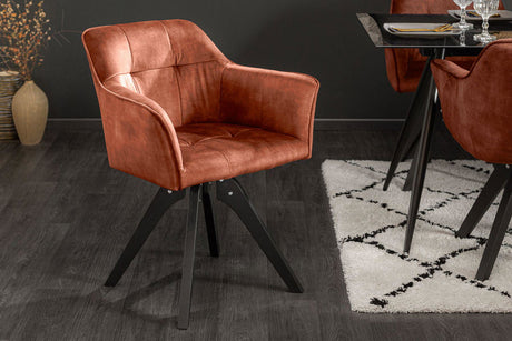 KRZESŁO LOFT BRĄZOWE / 40258 / INVICTA INTERIOR