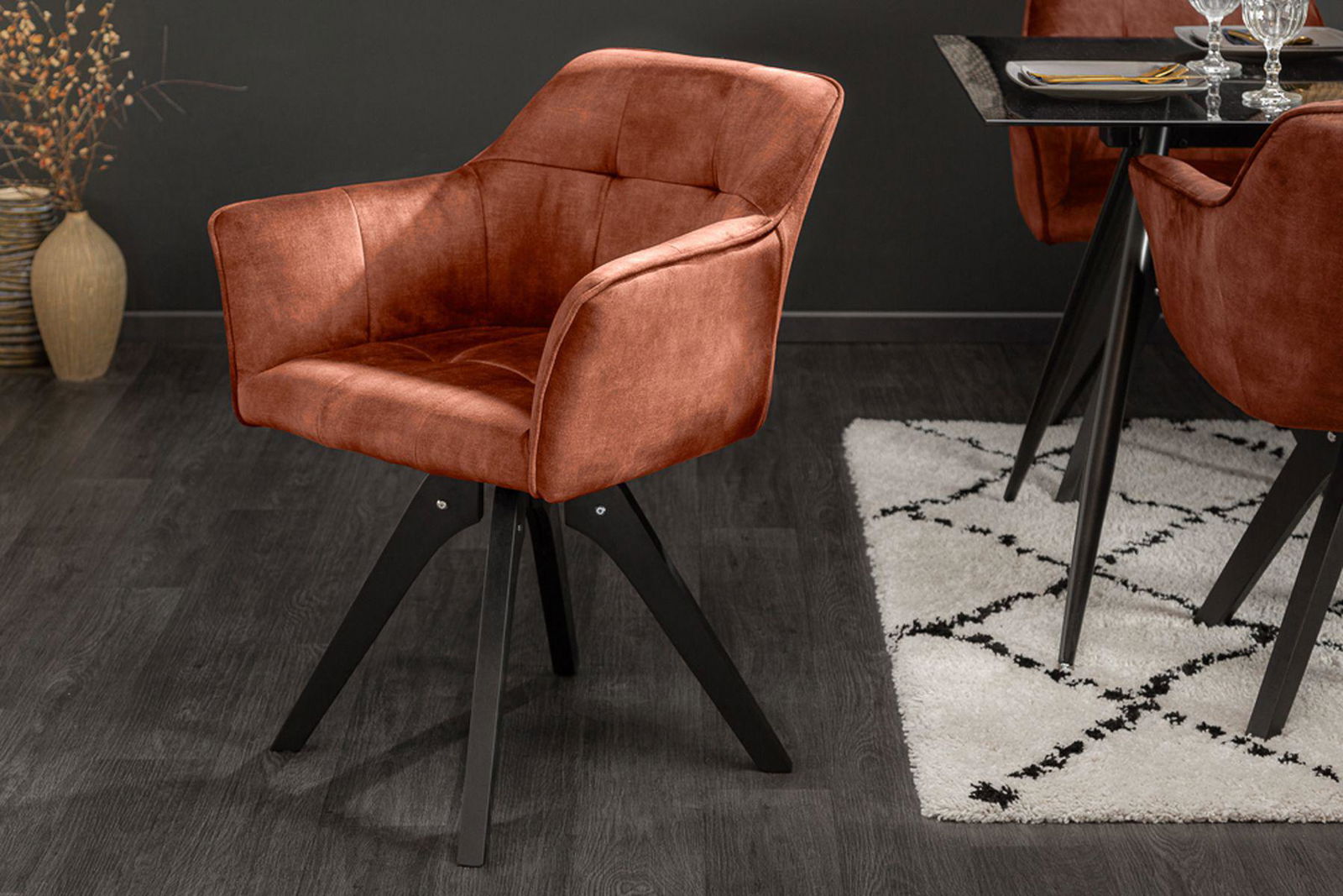 KRZESŁO LOFT BRĄZOWE / 40258 / INVICTA INTERIOR