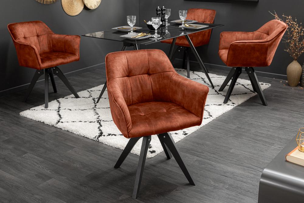 KRZESŁO LOFT BRĄZOWE / 40258 / INVICTA INTERIOR