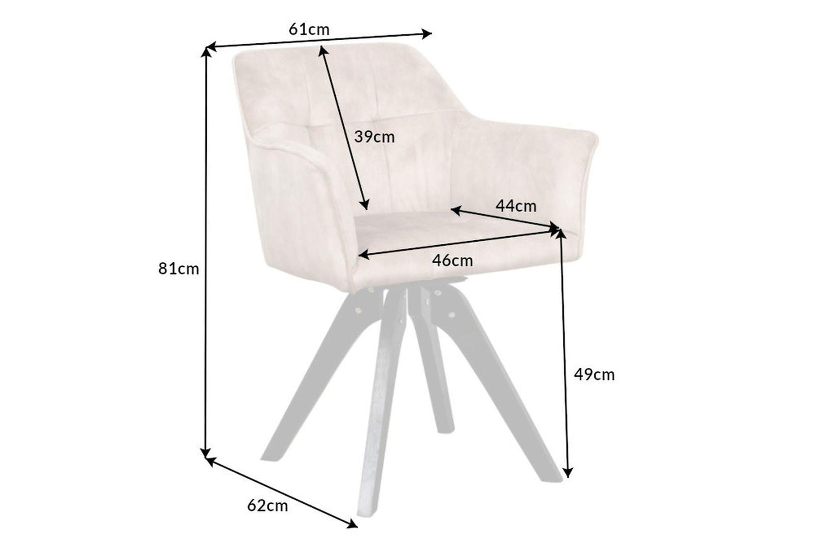 KRZESŁO LOFT BRĄZOWE / 40258 / INVICTA INTERIOR
