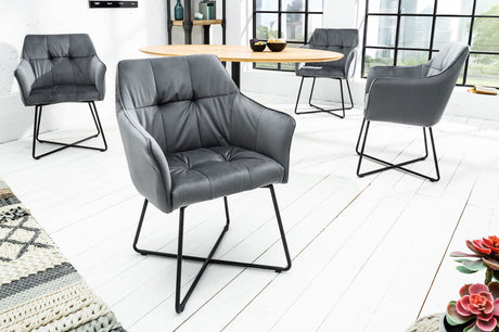 KRZESŁO LOFT SREBRNOSZARE / 38860 / INVICTA INTERIOR