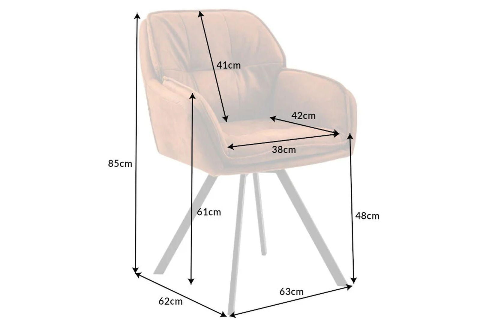 KRZESŁO LOUNGER BRĄZ / 39838 / INVICTA INTERIOR